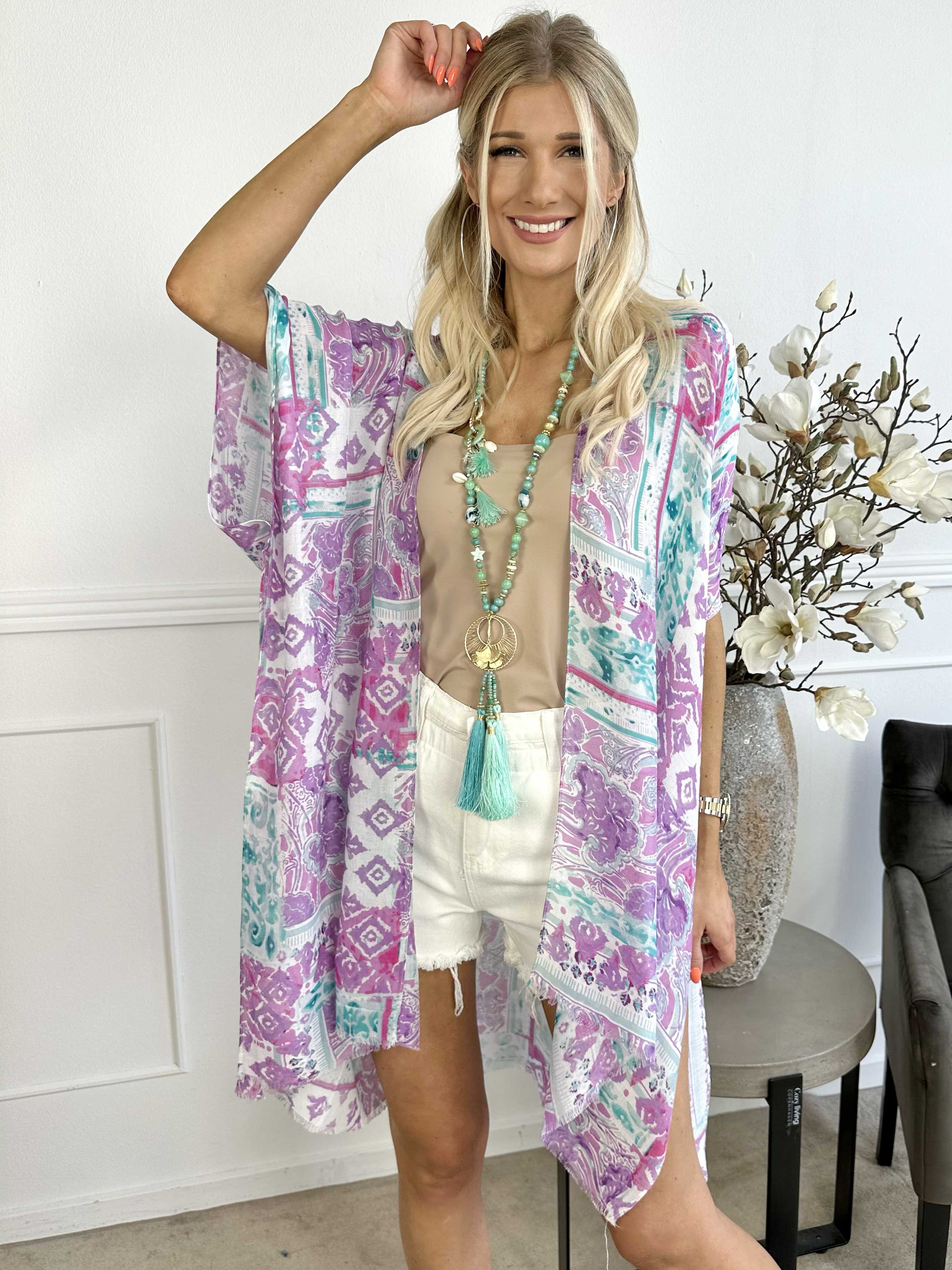 Alexandrine - Let og luftig kimono i bomuld